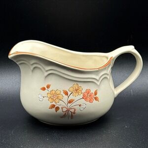 Cordella Stoneware Gravy‎ Boat Japan Floral Creamer Sauce Pitcher Vintage